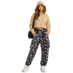 Hoodie & Cargo Pants Set Girls Size 14-16